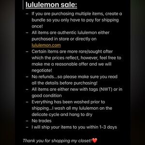 LULULEMON SALE INFO 🚨